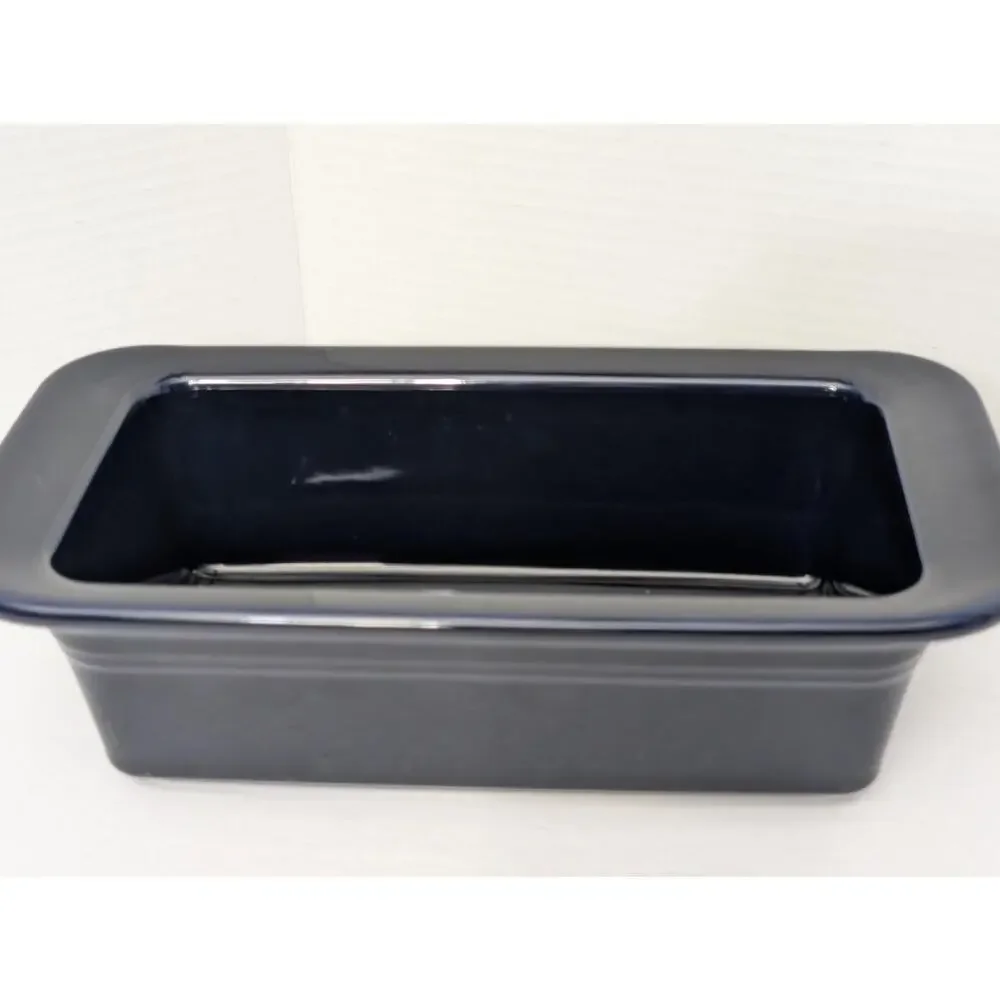 Vintage Fiesta Cobalt Blue Ceramic Loaf Pan Baker 1.4 Quart Retired